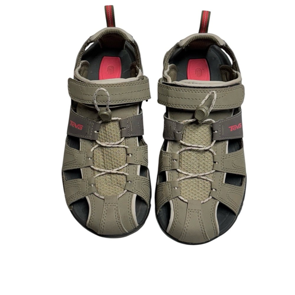 Teva Olive Green and Coral Outdoor Sandals - Picture 2 of 13